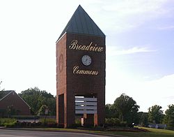 City of Broadview Heights, Ohio from Broadview Commons Shopping Center, June 2014
